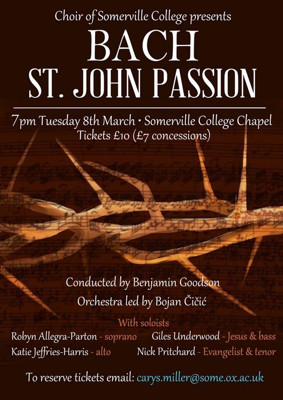St. John Passion Poster 2016